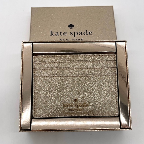 kate spade Handbags - Kate Spade Glimmer Boxed Glitter Small Slim Card Holder